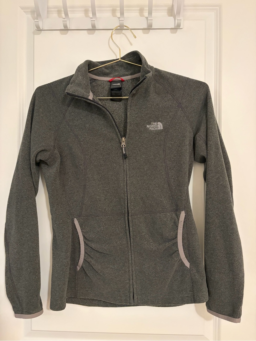 The North Face Women's Dark Gray Full-Zip Teddy Fleece Jacket